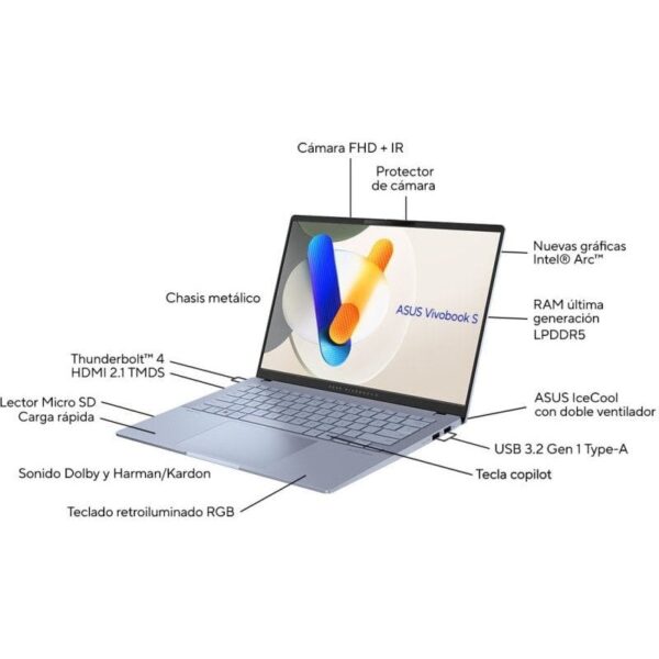 ASUS Vivobook S 14 OLED S5406MA-QD089W Intel Core Ultra 9 185H/16GB/1TB SSD/14"