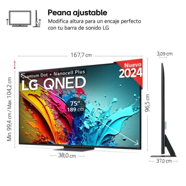 LG 75QNED87T6B 75" QNED UltraHD 4K HDR10 Pro 120Hz WebOS24 AI ThinQ