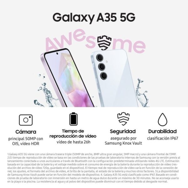 Samsung Galaxy A35 5G 8GB/256GB/6.6" Preto