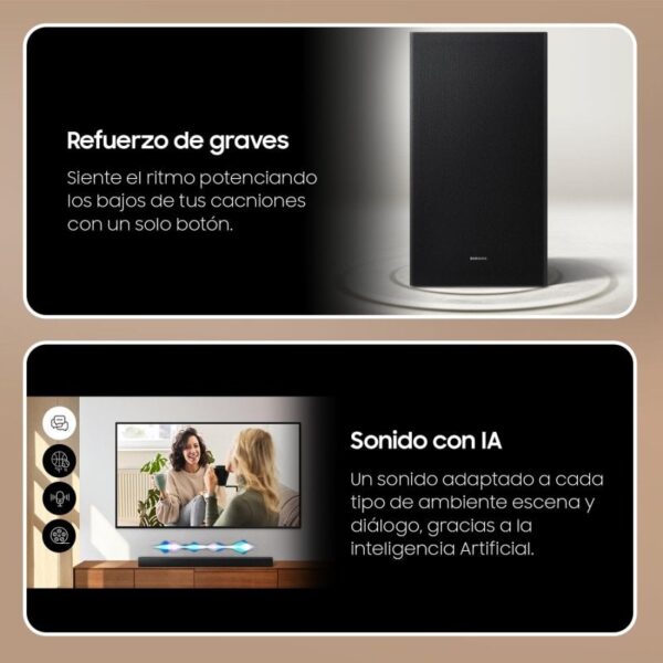 Samsung HW-B650D/EN Barra de Som com Subwoofer Sem Fios 3.1 Canais Dolby Atmos/DTS Virtual:X