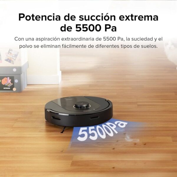Roborock Q5 Pro+ Robot Aspirador Preto + Estação de Esvaziamento Automático
