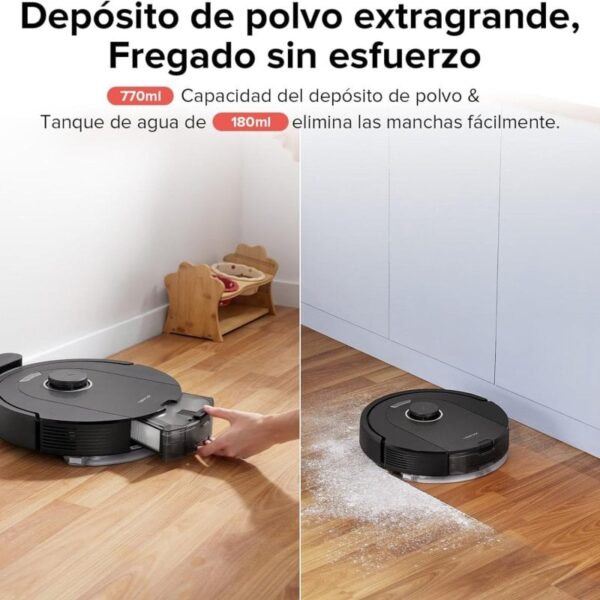 Roborock Q5 Pro+ Robot Aspirador Preto + Estação de Esvaziamento Automático